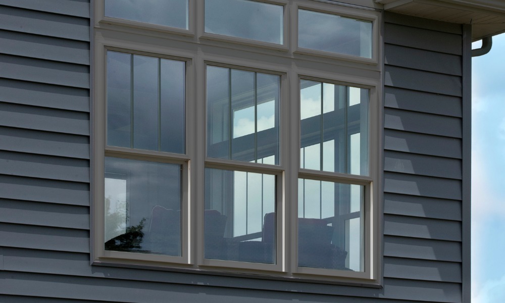 ProVia Endure double hung windows in the color Nightfall